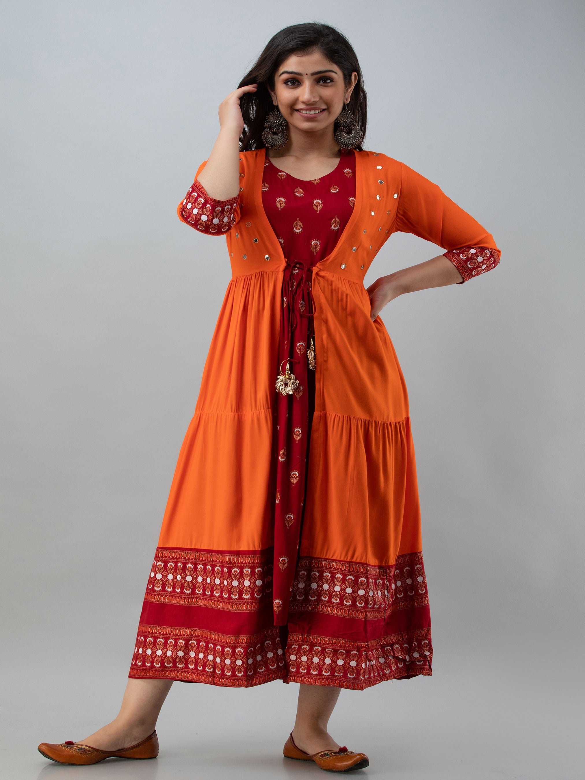 Women Kalamkari Jacket , kurti and palazzo set – The Indian Rang